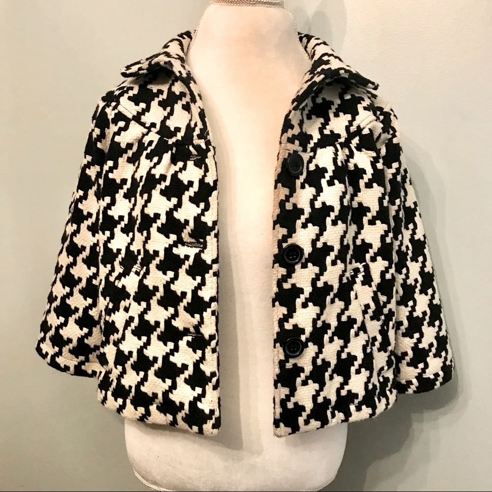 STUDIO Petite JPR 3/4 Sleeve Houndstooth Jacket